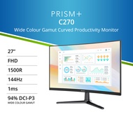 PRISM+ C270 | 27" 144Hz 1500R Curved Productivity Monitor [1920 x 1080]