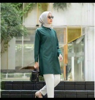 TUNIK TOYOBO PREMIUM ijo botol/ATASAN WANITA/BAJU CEWEK/TUNIK HIJAB/TUNIK SANTRI/TUNIK POLOS
