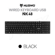 NUBWO รุ่น NK-48 คีย์บอร์ด มีสาย Keyboard USB  ภาษาไทย+อังกฤษ เหมาะสำหรับทำงาน หรือเล่นเกม ปุ่มชัด ส