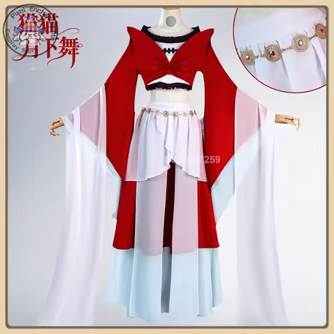 The Apothecary Diaries Maomao Cosplay Costume Red Dance Dress+Wig+Hairpin+Sash Men's & Women's Anime