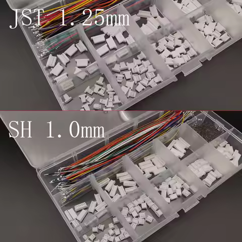 1Box JST 1.25mm SH1.0mm Female Housing Connector 2/3/4/5/6/7/8/9/10 Pin with Double-ended Pre-Crimpe