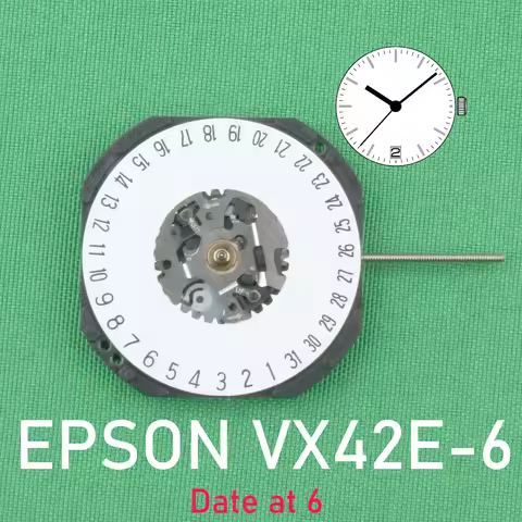 EPSON VX42 movement with date Calendar display japan movement VX42E movement watch quartz movement v