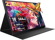 18 Inch Portable Monitor 2560x1600 IPS LCD 144Hz 100% sRGB 400cd/m² Ultra-Thin Lightweight Support V