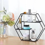 Simple Nordic Iron Art Geometric Shelf Wall-Mounted Bedroom Storage Rack Wall-Mounted Hexagonal Shel