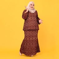 OVERRSIZE Plus Size Qaseh Full Lace Muslimah Baju Kurung Fit To 5XL