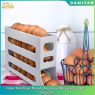 [DMY] Automatic Egg Storage Rack 30 Eggs - Clear Egg Storage Box - Shatterproof Kitchen Egg Organize