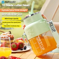 DIGIFOUNDER New 350/800ml Portable Juice Maker Blender Cup Smoothies/Ice Fruits/Nuts Blender Bottle 
