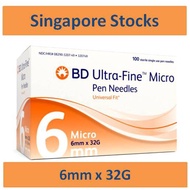 BD Ultra-Fine™ Micro Pen Needle 6mm x 32G 100s for Insulin Syringe