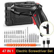 Electric Power Screwdriver Set Tool Kit Drill Bit Rechargeable Cordless Hand Drill Cordless Drill with Carry Case