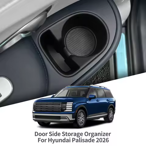 2Pcs for Hyundai Palisade 2026 2rd Row Door Side Water Cup Holder Insert Drinks Storage Box Car Inte