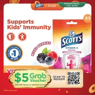[3 Pack] SCOTT'S Vitamin C Pastilles Supplement for Children, Support Immunity, Healthy Skin & Gums,