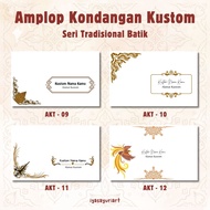 50 pcs Amplop kondangan Kustom - Cetak nama amplop / Amplop custom / Amplop lebaran dengan Perekat