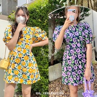 Short lemon dolly dress Mini