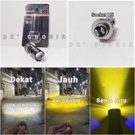 IBRIGHT Lampu Depan LED Laser H6 AC DC 20watt jauh dekat plus senja biru body hitam