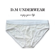 D.M Men's Underwear Triangle Transparent Personalized Breathable Mesh Style 3016