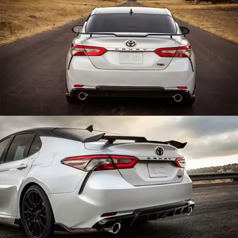 TRD Style ABS Plastic Unpainted Primer Color Rear Spoiler Trunk Boot Wing Lip Spoiler For toyota Cam