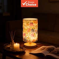 Bohemian Colorful Floral Bedside Night Lamp, Plug-in Night Light Bedroom, Dim Light Night Bedroom De