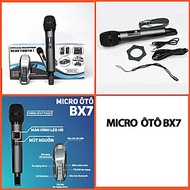 Micro karaoke dành cho ô tô BX7 - Micro không dây đa năng cao cấp - Lọc Âm, Chống Hú, Chống Ồn Và Méo Tiếng Giúp Âm Thanh Phát Ra Trong Trẻo, Mượt Mà - Biến loa vi tính thành loa karaoke - Dùng được cho cả loa kéo, amply, mixer, tivi