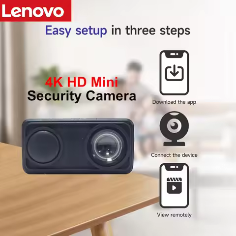Lenovo 4K Mini HDSecurity Camera WiFi Monitor Remote Motion Detecting Surveillance Security Protecti