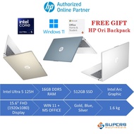 HP Laptop 15-fd1101TU Gold, fd1102TU Blue, fd1104TU Silver (Intel Ultra 5 125H, 16GB DDR5, 512GB SSD, Intel Arc Graphic, 15.6 FHD, Win11, OPI)