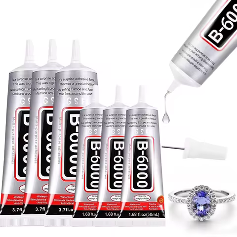 B6000 Clear Glue for Jewelry Making,Fabric,Tumblers,Rhinestones DIY Crafts,Nail Art,Makeup,Shoes,Cel