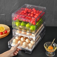 Refrigerator Storage Box Food Organizing Kitchen Stackable Freeze Storage Drawer Draining Egg Dumpling Crisper