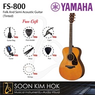 YAMAHA FS-800 Solid Spruce Top Folk And Semi Acoustic Guitar (Tinted) (FS800)