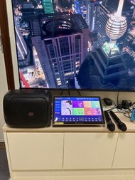 音王點歌機連喇叭及2條咪