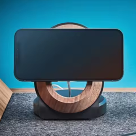 Wooden Magsafe Stand Desktop Portable Wireless Charger Storage Bracket Creative Magsafe Support Magn