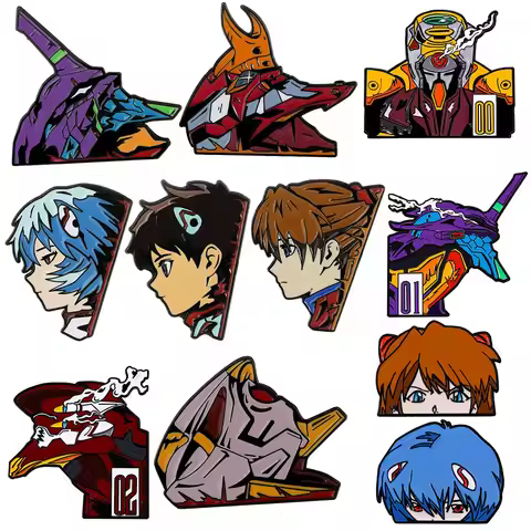 Evangelion Enamel Pin EVA 01 Cartoon Brooch for Clothes Lapel Pins for Backpack Manga Badges Accesso