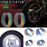 FORBETTER Motorcycle Reflective Stripes Car Accessories Motorcycle Accessories Car Reflective Sticker 16 Stripes 10/12/14/18 inches PVC Wheel Rim Tape