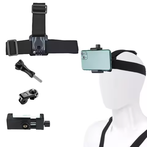 Video Live Streaming Headband Buckle Phone Headband Strap With Phone Clip For iPhone Smartphone For 