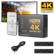HDMI SWITCH 5 TO 1 REMOTE 4K TV MONITOR LAPTOP COMPUTER PC
