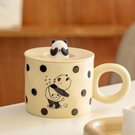 [SẴN] LY UỐNG NƯỚC CỐC SỨ HÌNH GẤU TRÚC PANDA