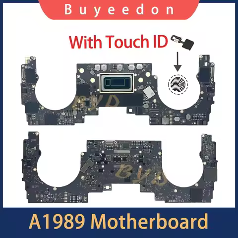 Original A1989 Motherboard with Touch ID For Macbook Pro Retina 13" A1989 Logic Board i5 i7 8gb 16gb