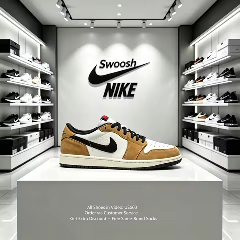 Nike Air Jordan 1 Low AJ1 Brown White Unisex Retro Casual Sneakers CZ0790-107