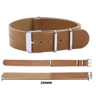 Nato Vintage Leather Watch Band 18mm 20mm 22mm 24mm PU Leather Bracelet Replacement for Seiko Watchbands for Rolex Universal Replacement Strap