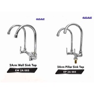 Elise 2Arm Pillar/Wall Sink Tap
