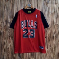MERAH Nba bulls red basketball Jersey