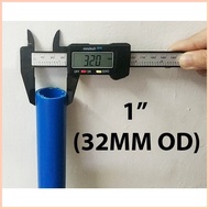 ✆ ◴ ✙✷ PVC PIPE 1" X 1/2 METER BLUE FOR CLEAN WATER ( 32MM OUTSIDE DIAMETER ) ---------------------