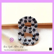 bros baju bross button bros B mutiara permata pin tuspin aksesoris  fashion