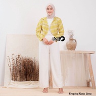 BLAZER CROP TOP MOTIF BATIK KOREAN STYLE // LENGAN PANJANG // BLAZER OOTD WANITA // BLAZER BATIK PEK