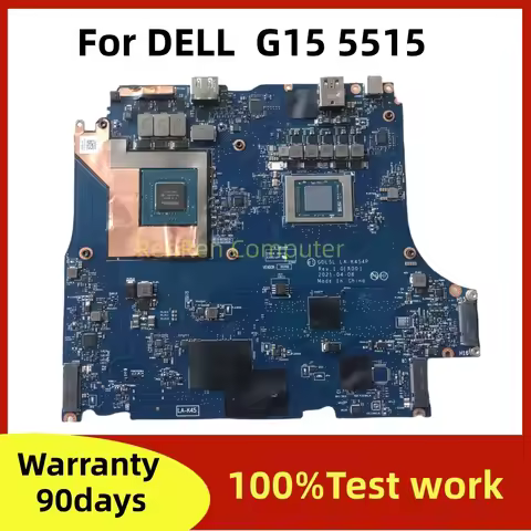 GDL5L LA-K454P For DELL Gaming G15 5515 Notebook Mainboard 02N46G 00VT1V 0PGC5N 0R3CDX RTX3050 RTX30