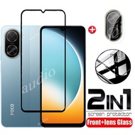 Poco C71 4G 2025 2in1 Tempered Glass Film For Xiaomi Poco C71 PocoC71 4G 2025 Screen Protector Soft 