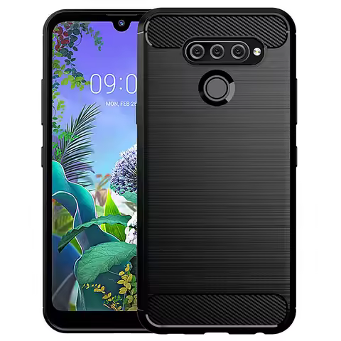Shockproof Mobile Shell For LG Q60 q92 q61 q62 Luxury Carbon Fiber Phone Cover for lg q9 one q51 q61