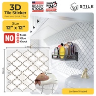 Lantern Shaped 3D Tiles Sticker Kitchen Bathroom Wall Tiles Sticker Self Adhesive Backsplash Clever Mosaic 12x12 inch 30x30cm Mosaic Self Adhesive Wallpaper Sticker PVC 3D Waterproof Oilproof Ceramic Tiles Stickers DIY Home Decor Kitchen Bathroom Toilet