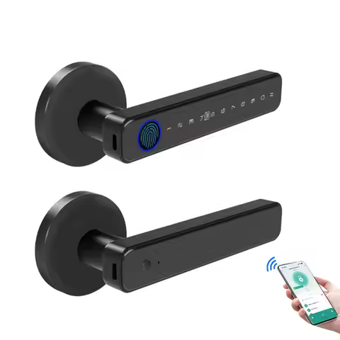 Works With Tuya SmartLife APP Smart Fingerprint Password RFID Card Lock Dead Bolt For Indoor Home Wo