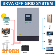 [SPORM] EASUN Hybrid Solar Inverter 48V 5KW Pure Sine Wave 220VAC Output Built-in PWM 48V 50A Solar 