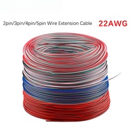 5m/10Meters 2/3/4/5/6pin Electrical Wire 22 AWG 5/10m LED Strip Connector Cable For 5050 RGB RGBW RG
