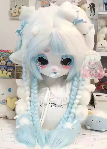 Handmade Yis cosplay Custom Furry head Kigurumi Head Cosplay Kemono Fursuit Headsets Beast Customize